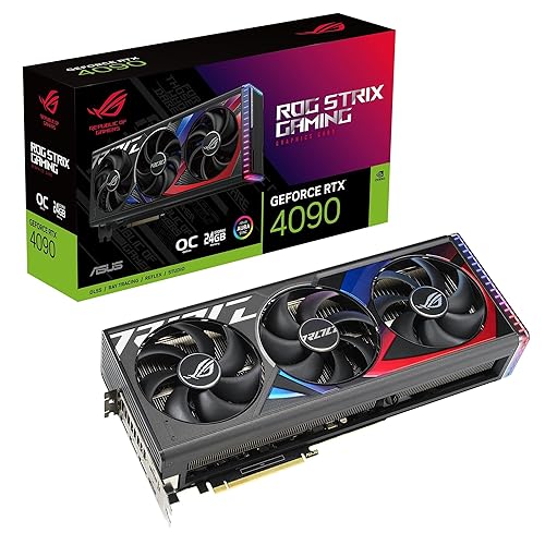 ASUS ROG Strix GeForce RTX 4090 OC Edition - Tarjeta Gráfica Gaming (PCIe 4.0, 24GB GDDR6X, HDMI 2.1a, DisplayPort 1.4a) - ROG STRIX RTX4090 O24G - Negro