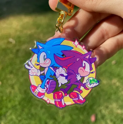 Sonic/Shadow Keychain