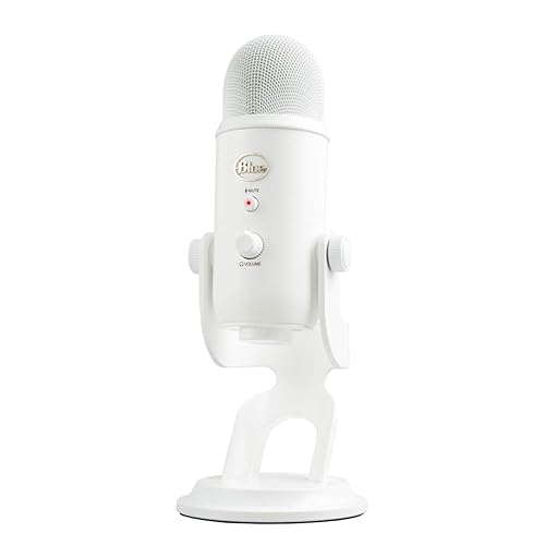Logitech for Creators Blue Yeti Micrófono USB para Grabación, Streaming, Gaming, Podcasting en PC y Mac, Condensador para Ordenador con Efectos Blue VO!CE, Soporte Ajustable, Plug&Play Blanco - Blanco - Micrófono