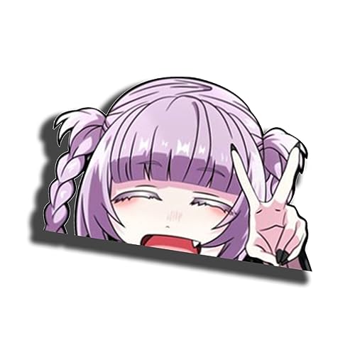 YUNEX 5.1 Inch Anime Car Window Stickers Nanakusa Nazuna Peeking Waterproof Decals for Bumper Motorcycle Skateboard Laptop Trunk - A