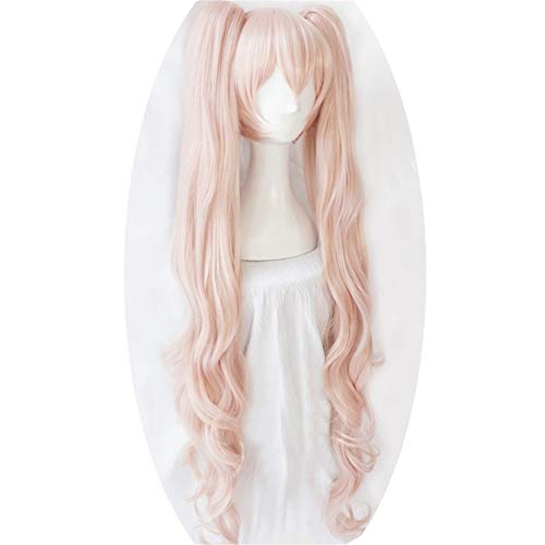 Xingwang Queen Anime Sakura Miku Cosplay Wig 120cm Long Cherry Blossom Pink Clip on Double Ponytails
