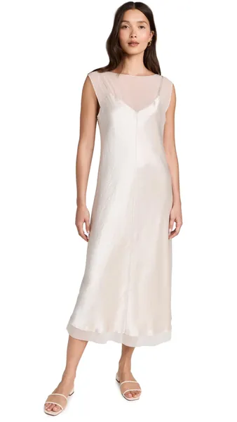 Vince womens Chiffon Layered Slip Dress Dress