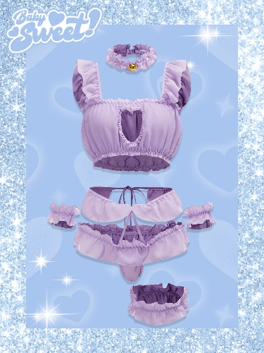 Kawaii setup purple cat 