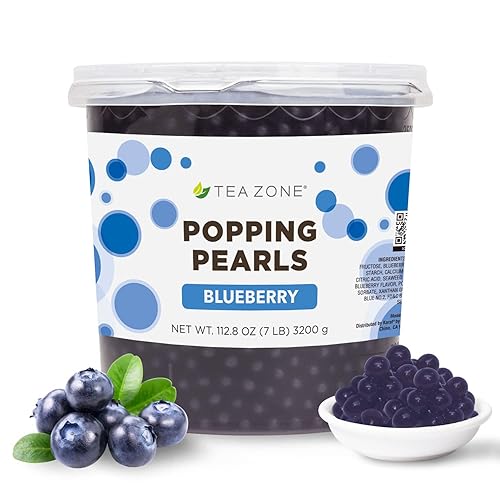 Tea Zone 7 lb Blueberry Popping Pearls - Blueberry