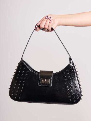 Studded Spike Handbag | Black