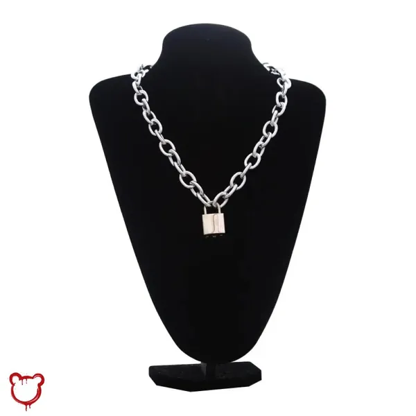 Ecstatic' Padlock Choker Chain Necklace