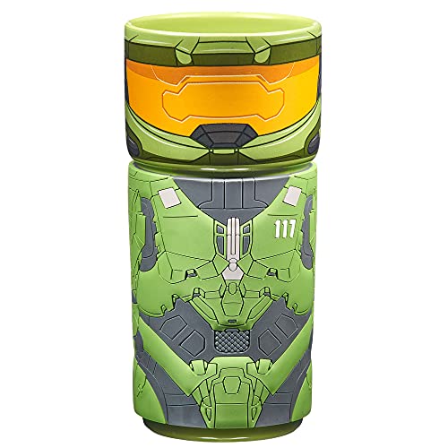 CosCups by Numskull Halo Master Chief Ceramic Mug Gift with Rubber Sleeve 400ml - Official Halo Merchandise - Halo - Master Chief