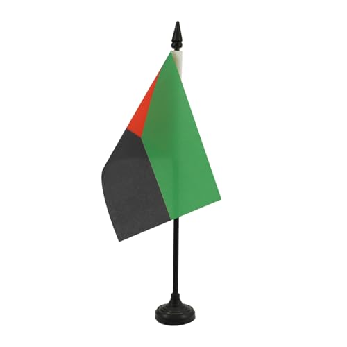 Martinique independentist Table Flag 4'' x 6'' - French region of Martinique Desk Flag 15 x 10 cm - Black plastic stick and base - AZ FLAG - Martinique independentist - 15x10 cm