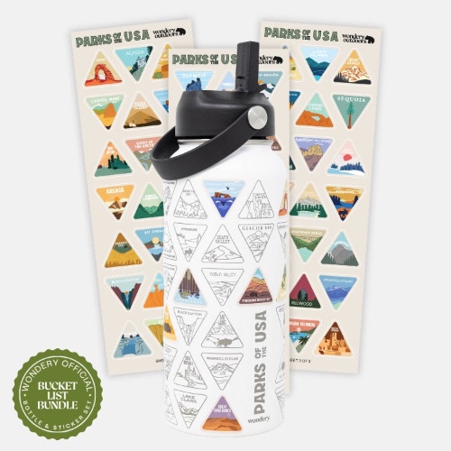 Parks of the USA Bucket List Bottle | 32 Ounce