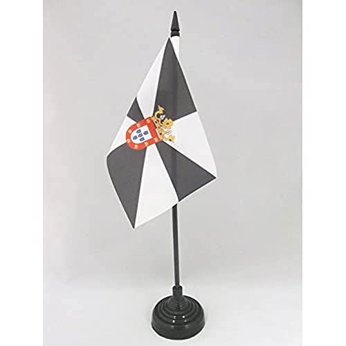 Ceuta Table Flag 4'' x 6'' - Autonomous city of Ceuta - Spain Desk Flag 15 x 10 cm - Black plastic stick and base - AZ FLAG