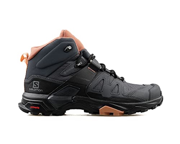 Salomon Women's X Ultra 4 Mid GTX W Hiking - 10 - Ebony/Mocha Mousse/Almond Cream