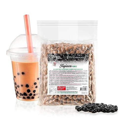 Inspire Food Original Tapioca Pearls for Bubble Tea Drink - 1Kg | Premium Chewy Boba Balls for Boba Milk Tea | Perfect for Boba Milk Tea, Ice Coffee, Ice Tea, Slush, Blended Fruit Drinks - 1 kg (Pack of 1)
