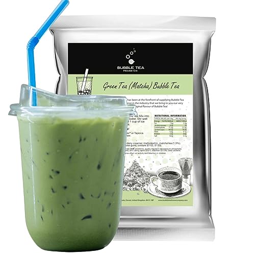 Bubble Tea House Company Matcha Bubble Tea Powder (1kg / 33 Servings) - Make at Home Bubble Tea with Bubble Tea House Co. - Matcha - 1 kg (Pack of 1)