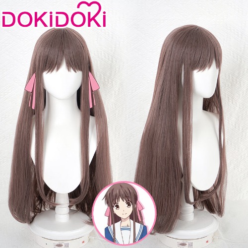 DokiDoki Anime Manga Fruits Basket Cosplay Honda Tohru Wig Long Straight Brown Hair | Honda Tohru-PRESALE
