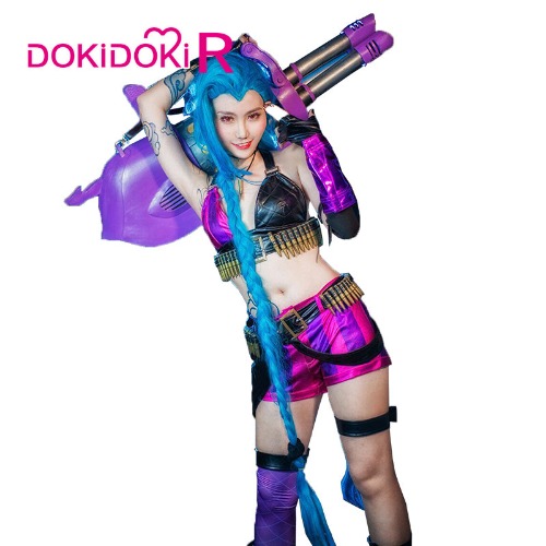 DokiDoki-R League of Legends Game Cosplay Jinx Cosplay Costume  League of Legends  Jinx Women Sexy Costume | M-PRESALE