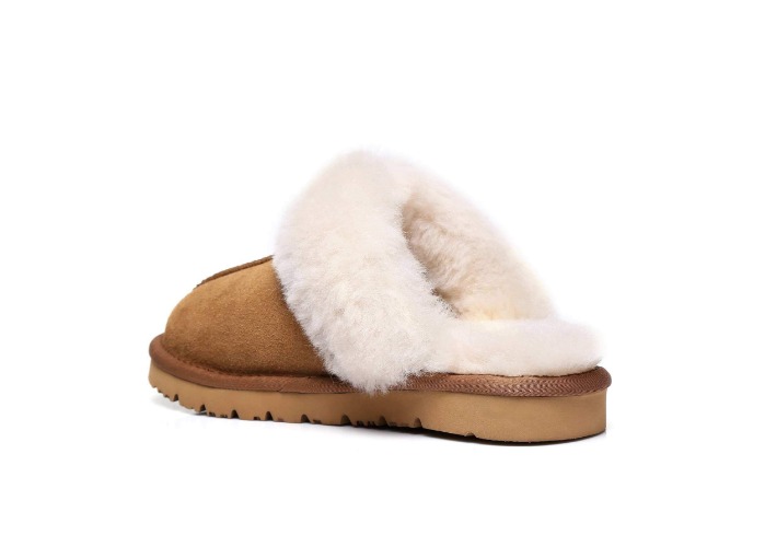UGG Slippers Women Australian Premium Soft Sheepskin Wool Winter Slippers Thick Sole Muffin