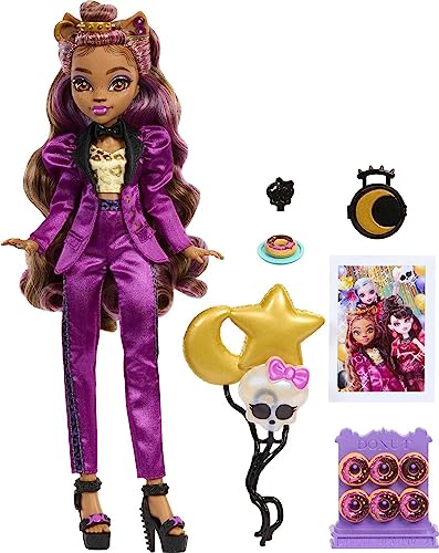 Monster High Doll, Clawdeen Wolf in Monster Ball Party Fashion with Themed Accessories Including Balloons - Clawdeen