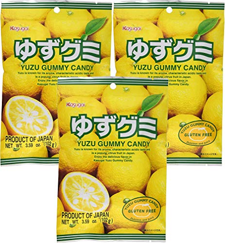 Kasugai Yuzu Gummy Candy 3.59oz (3 Pack)