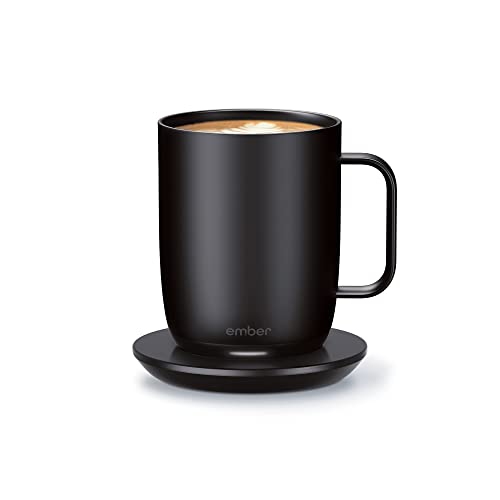 Ember Temperature Control Smart Mug 2, 14 Oz, App-Controlled Heated Coffee Mug with 80 Min Battery Life and Improved Design, Black - 14 oz - Black