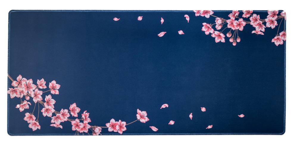 Navy Blossom Desk Mat - Large (90x40cm)