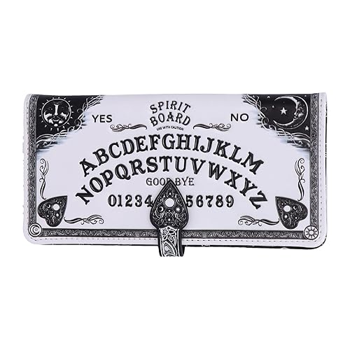 Nemesis Now White Spirit Board Embossed Ouija Purse, 18.5cm, White, PU Leather