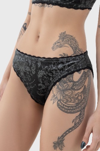 Raveena Panties - M / Grey / 93% Polyester 7% Elastane