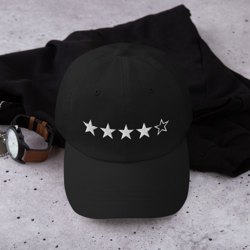 Metokur Hat 4/5 Stars - (All White Stars) | Black