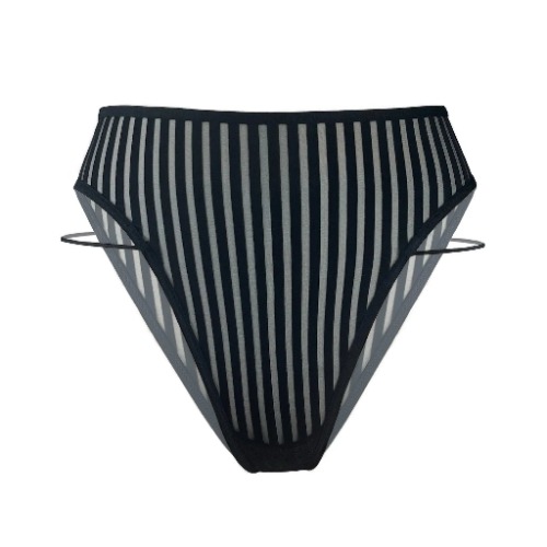 Vertigo High Leg Panty Black - S / Black