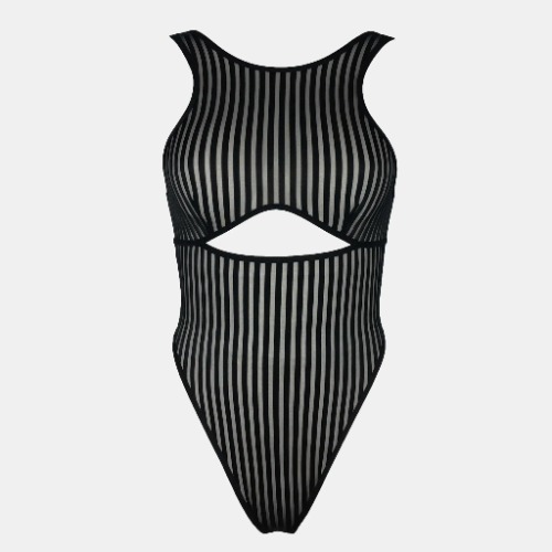 Vertigo Cutout Bodysuit Black - M / Black