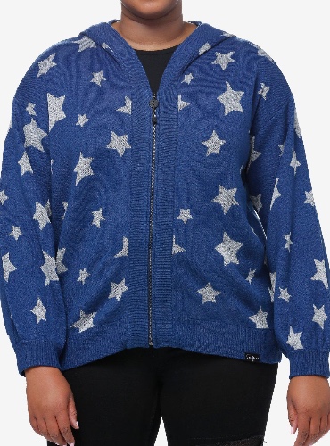 Coraline Star Glow-In-The-Dark Girls Hooded Cardigan Plus Size