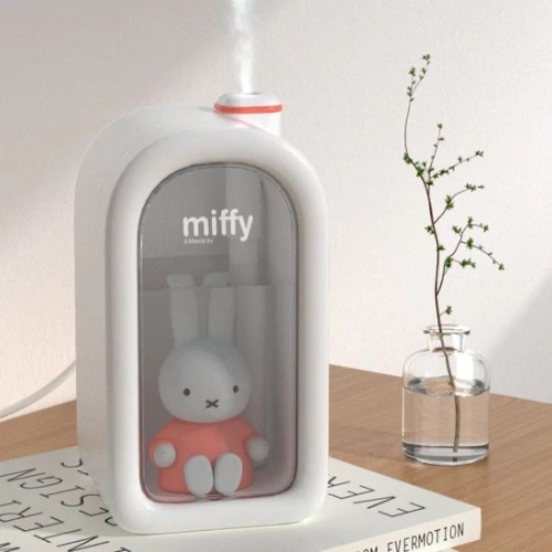 Mipow X Miffy Cool Mist Humidifier - Ultrasonic Quiet , Mini Cute Humidifier with Night Light for Bedroom/Babies Nursery/Office, 380ml - White(Pink Miffy)