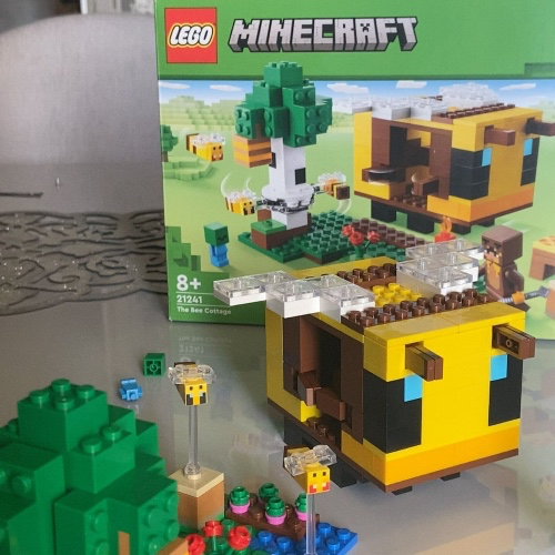 LEGO Minecraft The Bee Cottage 21241 Building Set - Construction Toy with Buildable House, Farm, Baby Zombie, and Animal Figures, Game Inspired Stocking Stuffer Idea for Boys and Girls Ages 8 and Up