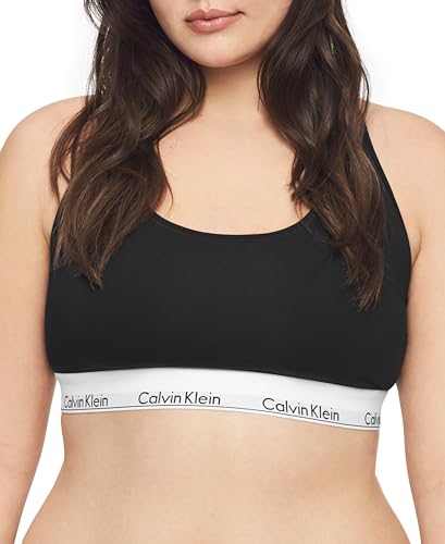 Calvin Klein Women's Modern Cotton Unlined Wireless Bralette - Medium - Black