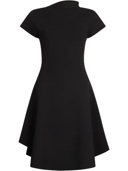 asymmetric knit dress