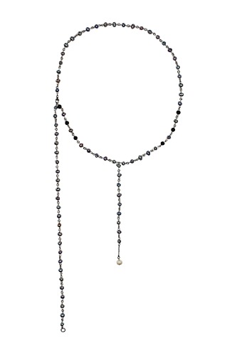 Black Pearl Lariat Chain