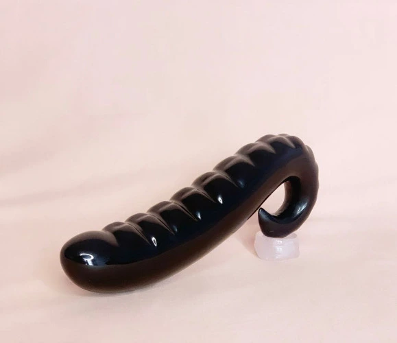 Domina - Black Obsidian Crystal Dildo | With Box