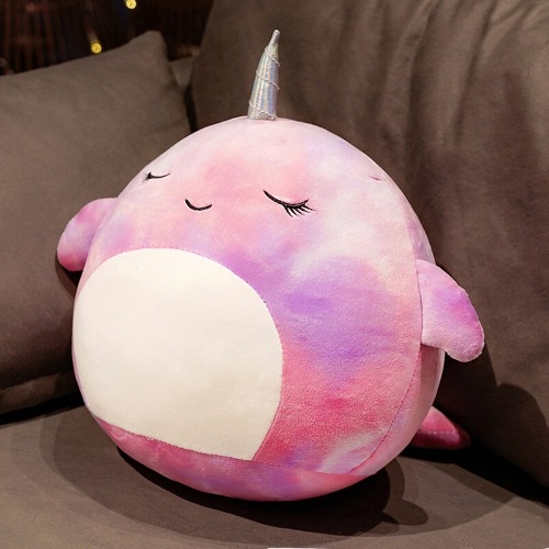 Unicorn Whale Plushies (4 Variants, 2 Sizes) - Sleepy Rainbow / 9" / 25cm