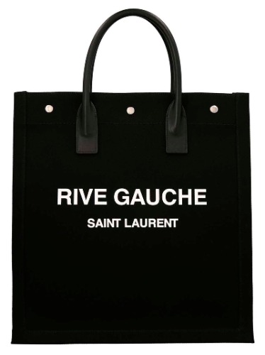 Rive Gauche North/South Tote Bag White/Black - OS