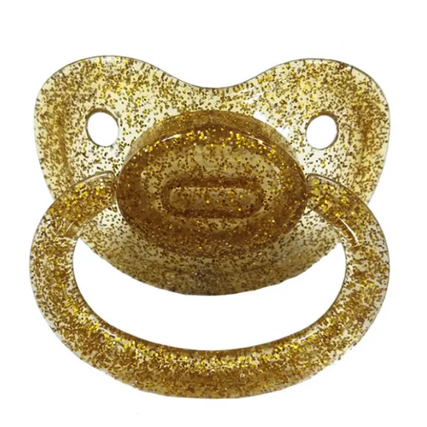 Shimmering Gold Sparkle Pacifier for Adults