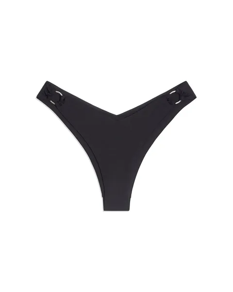 Delilah Ring Bikini Bottom | M / Black