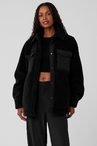 Sherpa Edge Shacket - Black | Black / S