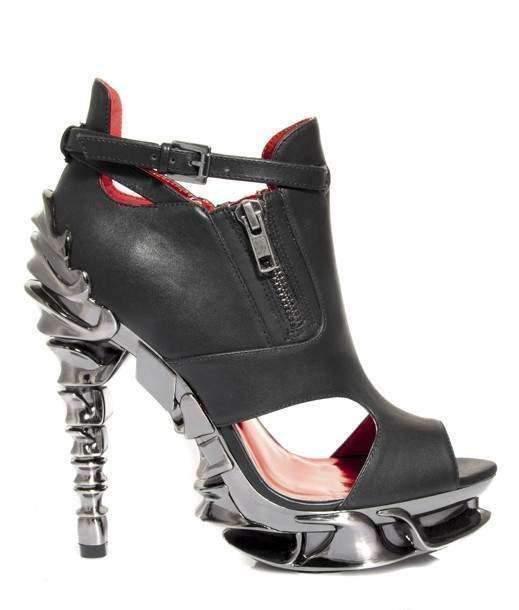 Hades Alternative Shoes Draco Black High Heels - 7 / Black