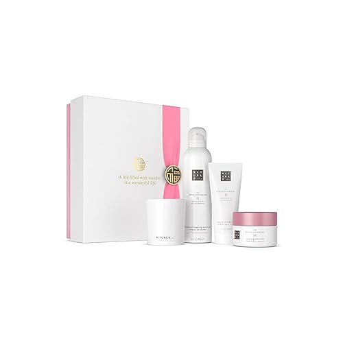 RITUALS Gift Set The Ritual of Sakura M - 4 Home and Skincare Products Enriched with Cherry Blossom and Rice Milk - Bath Gift Box with Renewing and Soothing Properties - M