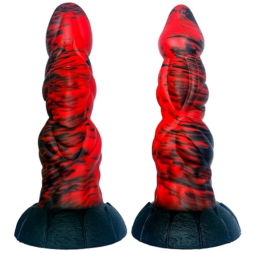 8.6" Monster Dildo Fantasy Thick Knot Dildo, Dragon Horse Dildos Silicone Animal Dildo for Vaginal Play, Fantasy Large Butt Plug Wolf Alien Dildo with Suction Cup for Anal, Sex Toys for Women Men