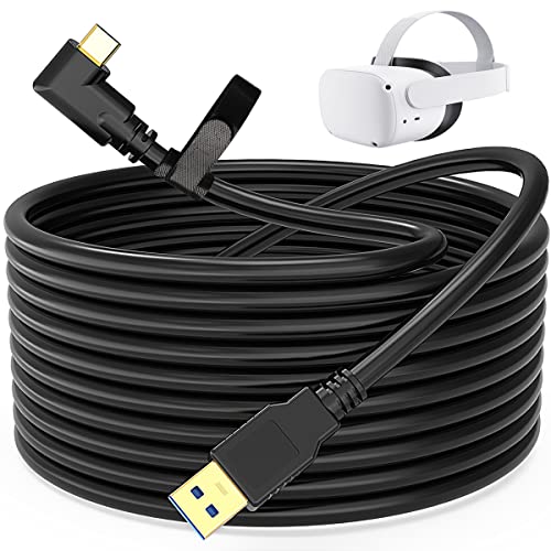 Link Cable for Oculus Quest, Charger Cable for Vr Quest 2, Compatible Pc High-Speed Transfer Fast Charging USB 3.0 to Type C for Oculus Quest 2 Headset and Gaming Pc (10ft 3m) - 10 Ft (3M)
