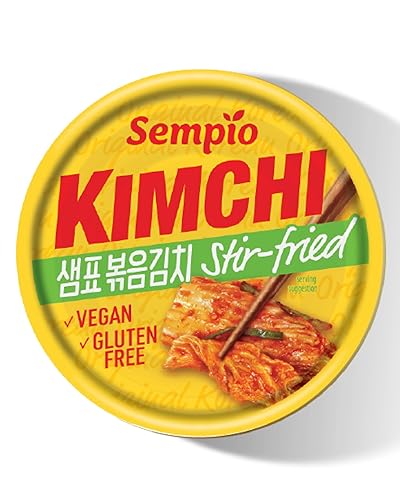 Kimchi in Scatola Sempio (Stir-Fried, 160g) - Autentico Cavolo Napa Coreano in Scatola. Vegano, Non GMO - Stir-Fried - 160g (Pack of 1)