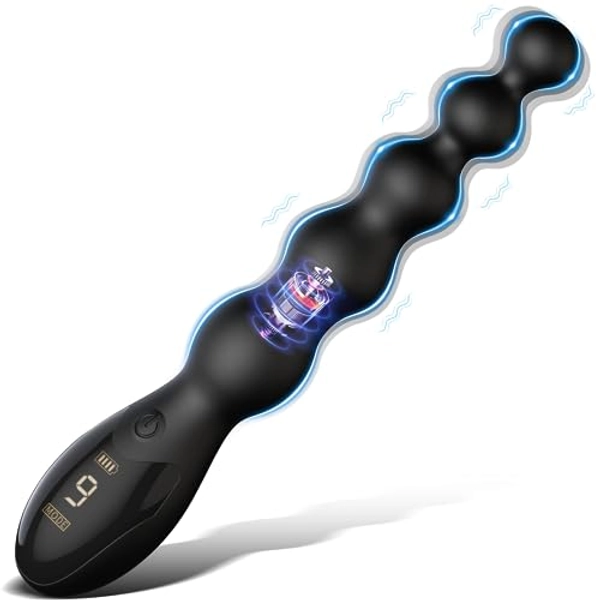 Male Sex Toys Anal Plug - Adult Toys Anal Beads Sex Toys for Men and Women Adult Toy Sex Toy Anal Vibrators Graduated & Display Design Anal Toys Dildo Prostate Massager with 9 Vibration Modes