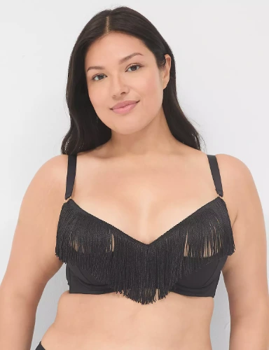 Fringe-Trim Quarter Cup | LaneBryant