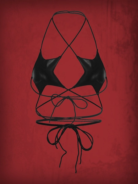 ROMWE Grunge Punk Sujetador en forma de estrella con tira cruzada