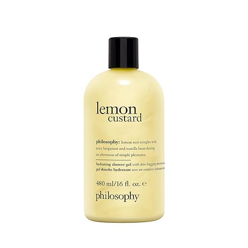 philosophy scent-sational 3-in-1 shampoo, shower gel & bubble bath - luxurious rich & lathering formula - skin is left soft & moisturized - hair is left clean & conditioned - lemon custard - 16 Fl Oz (Pack of 1)
